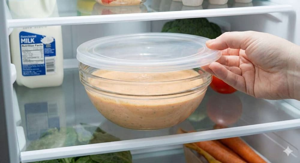 For best results, let the sauce rest in fridge