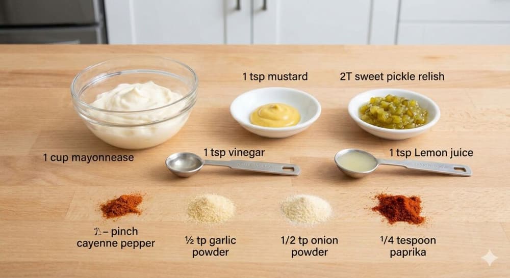 Ingredients Copycat Burger king stacker sauce