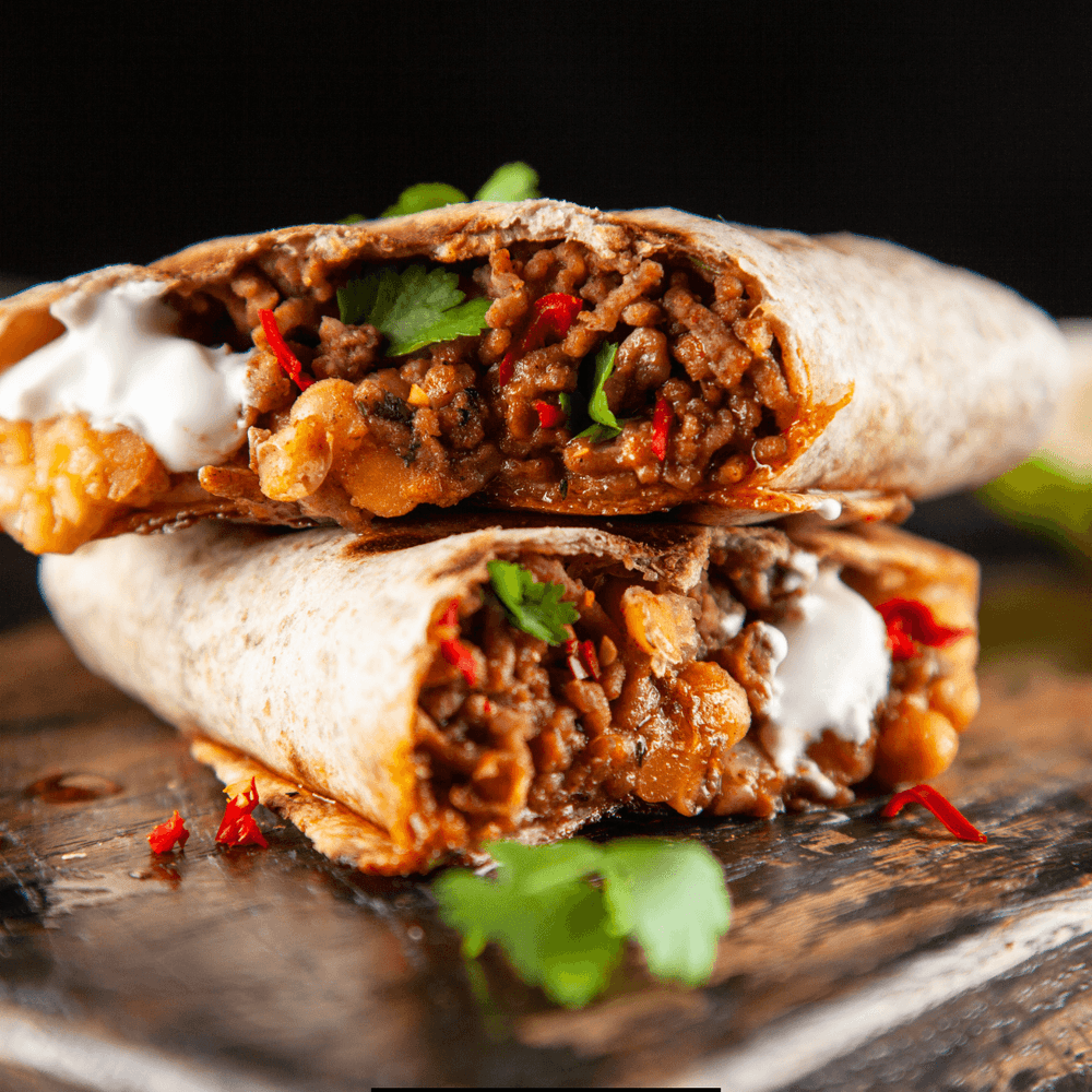Cheesy Double Beef Burrito Recipe